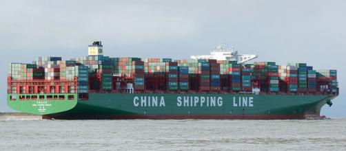 Container ship CSCL Pacific Ocean (Image credit – kees tom, Wikimedia Commons)
