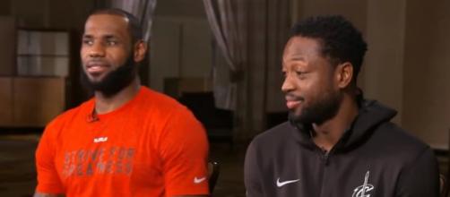 LeBron James And Dwyane Wade with the Cleveland Cavaliers. - [The Jump / YouTube screencap]