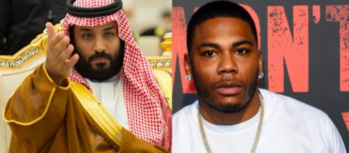 Mohammed bin Salman a sinistra, Nelly a destra.