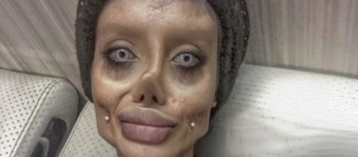 Sahar Tabar's pictures are generating controversy after the teen had 50 plastic surgeries to look like Angelina Jolie. -- [Sahar Tabar/Instagram]
