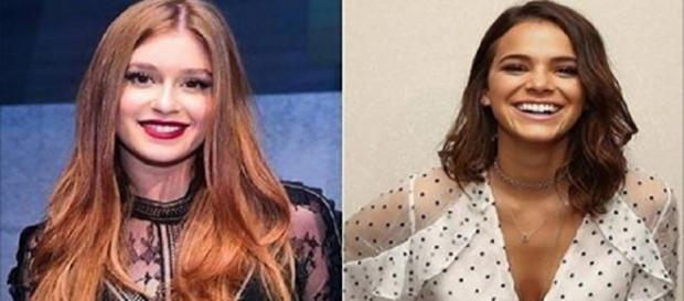 Marina Ruy Barbosa e Bruna Marquezine felizes com a estreia da nova trama da Rede Globo. Marina Ruy Barbosa e Bruna Marquezine felizes com a estreia da nova trama da Rede Globo.