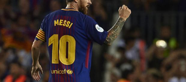 Messi célébrant un but lors d'une rencontre Messi célébrant un but lors d'une rencontre