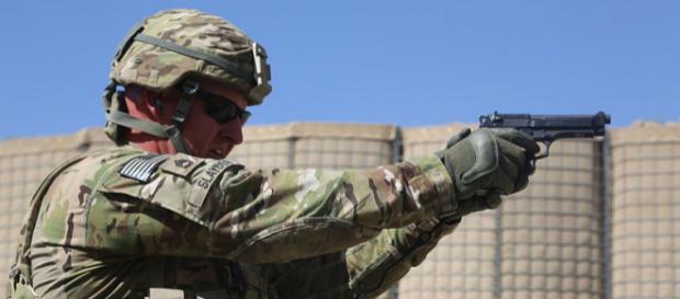 US military man firing a M9 Beretta pistol (Image credit - Chenee Brooks. Wikimedia Commons) US military man firing a M9 Beretta pistol (Image credit - Chenee Brooks. Wikimedia Commons)