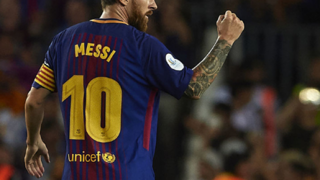 Messi célébrant un but lors d'une rencontre