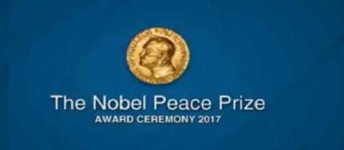 Nobel Peace Prize Award Ceremony 2017. - [Nobel Prizes / YouTube screencap]