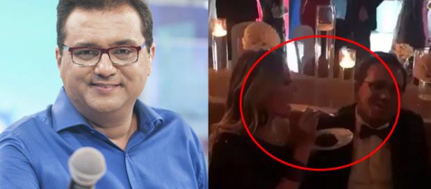 Geraldo aparece ganhando um pedaço de bolo a boca ( Reprodução - Instagram ) Geraldo aparece ganhando um pedaço de bolo a boca ( Reprodução - Instagram )