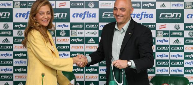 Leila Pereira e Maurício Galiotte. (Foto Reprodução). Leila Pereira e Maurício Galiotte. (Foto Reprodução).