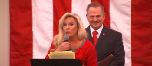 Roy Moore campaign rally, via Twitter