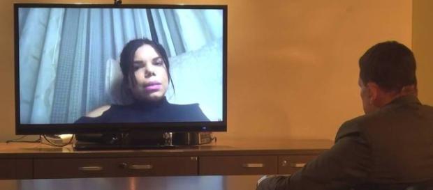 Roberto Cabrini entrevista Day McCarthy que atacou filha de Bruno Gagliaso: “Sou racista, mas eu não posso controlar”. (Foto Reprodução). Roberto Cabrini entrevista Day McCarthy que atacou filha de Bruno Gagliaso: “Sou racista, mas eu não posso controlar”. (Foto Reprodução).