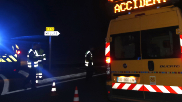 Accident à Millas / Raymond Roig // AFP