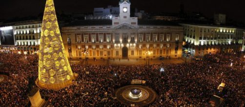 Campanadas en la Puerta del Sol en Madrid