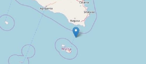 scossa di terremoto in sicilia nel ragusono e canale di sicilia