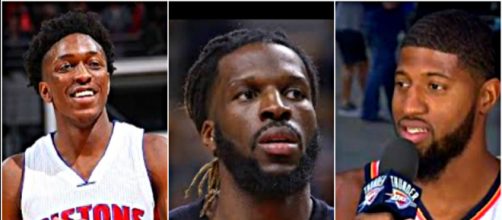 Stanley Johnson, DeMarre Carroll and Paul George are subject of trade rumors the past few weeks – [image credit: Hoopshype/Youtube]