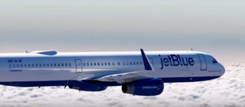 JetBlue passenger plane. - [Image from JetBlue / YouTube screencap]