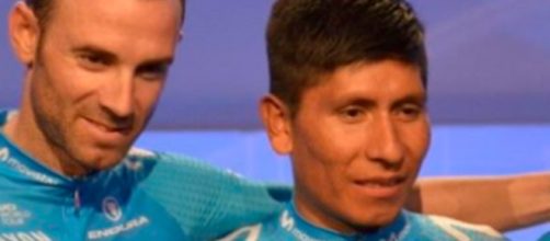 Valverde e Quintana con la nuova maglia della Movistar