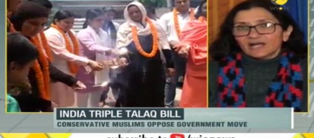 Indian Muslim women celebrate (Image credit Youtube.com Wion News Channel ) Indian Muslim women celebrate (Image credit Youtube.com Wion News Channel )