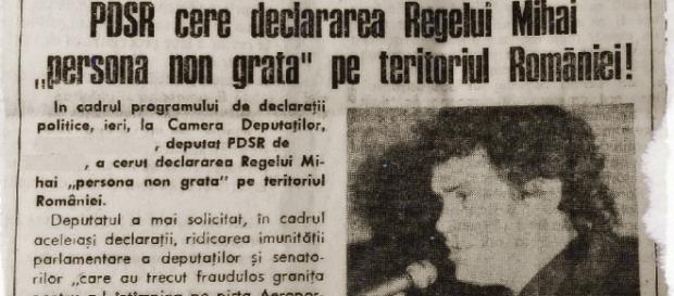PDSR cerea declararea Regelui Mihai "persoana non grata" PDSR cerea declararea Regelui Mihai "persoana non grata"