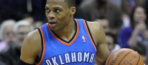 Russell Westbrook dropped a triple-double. (via Wikimedia Commons - Keith Allison)