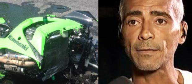 Romário se envolve em acidente de moto Romário se envolve em acidente de moto