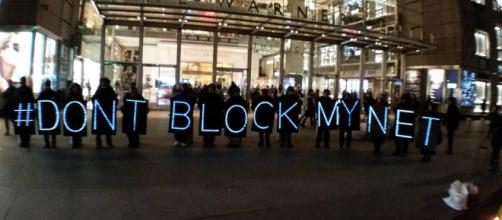 Net neutrality demonstrations. - [Backbone Campaign via Flickr]
