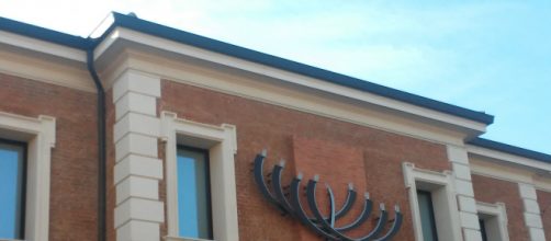 L'entrata del Museo dell'Ebraismo Italiano e della Shoah inaugurato a Ferrara
