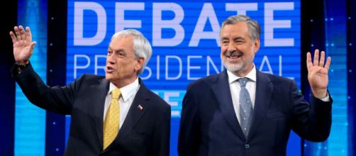 Les candidats Sebastian Piñera (à gauche) et Alejandro Guillier (à droite) aux Présidentielles / Esteban Félix // AFP