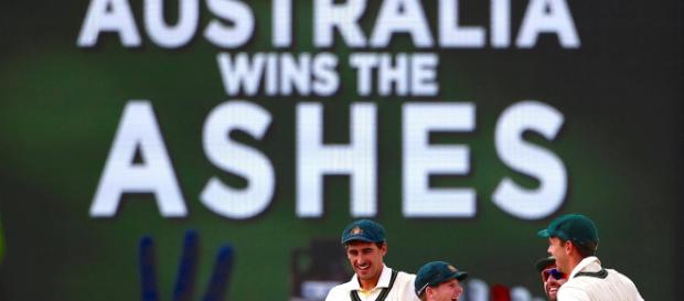 Australia win the Ashes. Image credit-Screen shot Youtube.com Australia win the Ashes. Image credit-Screen shot Youtube.com
