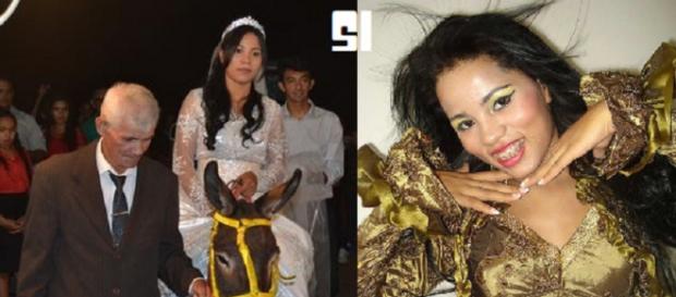 Stefhany Absoluta chega a casamento de jumento e sai em carrão Stefhany Absoluta chega a casamento de jumento e sai em carrão