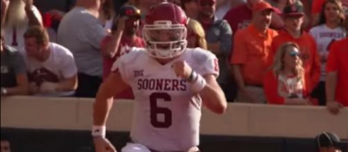 Baker Mayfield will face his toughest test of the year against Georgia. Photo courtesy: DEVO Highlights Presents via YouTube