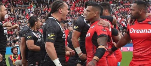Just one spectacular moment from this year's World Cup as Tonga and New Zealand come head-to-head after the haka. Image Source - bbc.co.uk