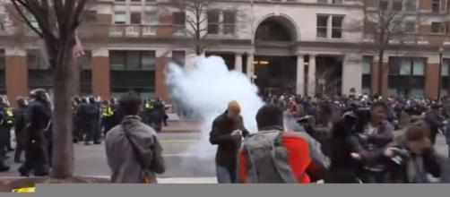 Inauguration Day Protesters Clash in the Streets of DC (Image Credit: ABC News YouTube Screencap)