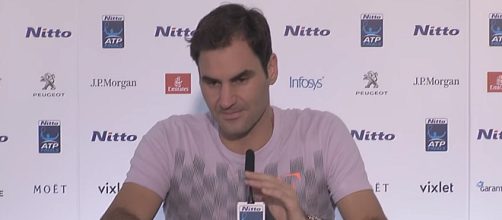Roger Federer during a press conference in London/ Photo: screenshot via Tennis TV channel on YouTube