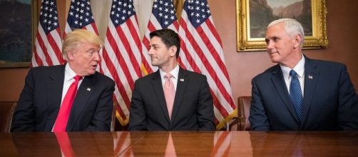 Trump, Ryan, and Pence wondering how to spend their new tax fortunes. - [Caleb Smith via Wikimedia Commons]