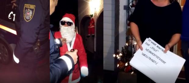Die Polizei in Freistadt (Österreich) musste wegen einem stummen Weihnachtsmann anrücken / Fotos: privat, Marc Fischer / Blastingnews exklusiv Die Polizei in Freistadt (Österreich) musste wegen einem stummen Weihnachtsmann anrücken / Fotos: privat, Marc Fischer / Blastingnews exklusiv