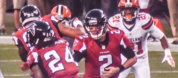 The Falcons will win the NFC South by winning their last two games. Image Source: Flickr | Eric Drost The Falcons will win the NFC South by winning their last two games. Image Source: Flickr | Eric Drost
