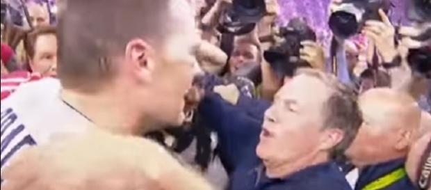 Tom Brady and Bill Belichick hug after their Super Bowl LI win. - [Image Credit: NFL / YouTube screencap) Tom Brady and Bill Belichick hug after their Super Bowl LI win. - [Image Credit: NFL / YouTube screencap)