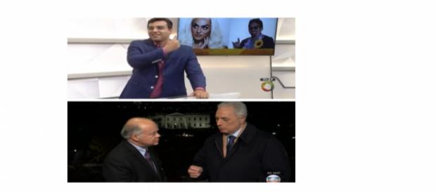 Wilian Waack e Fábio Araujo apresentando os programas que tiveram os casos de comentários de racismo e homofobia Wilian Waack e Fábio Araujo apresentando os programas que tiveram os casos de comentários de racismo e homofobia
