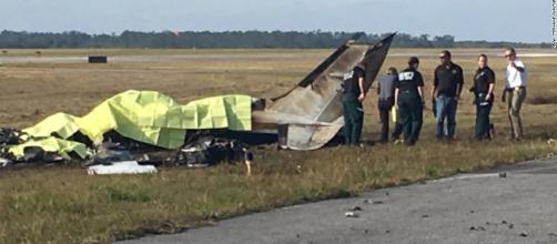 The scene of the plane crash that claimed five lives on Christmas Eve.[image courtesy of Polk County Sheriff's Department]