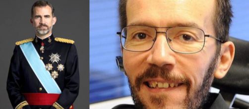 Felipe VI y Echenique en imagen