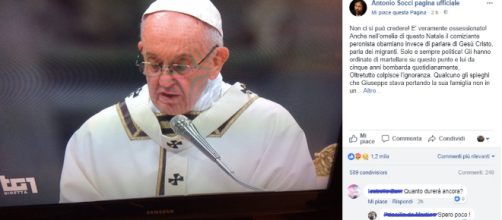 Polemiche sul web per le parole del Papa sui migranti nella Messa di Natale