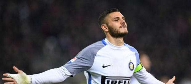 Icardi celebrando una anotación con e Inter Icardi celebrando una anotación con e Inter