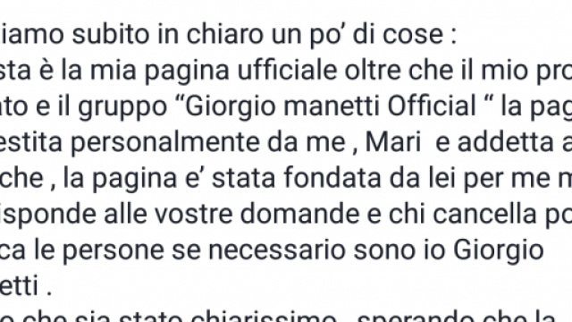 Il gabbiano si contraddice. In trasmissione aveva detto altro