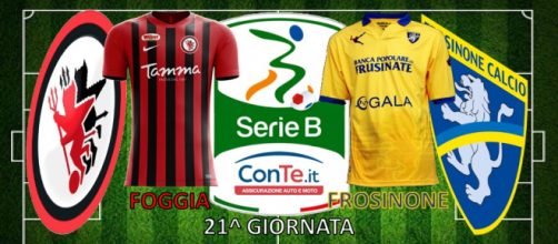 Foggia e Frosinone si sfideranno oggi, 28/12, nella 21^ giornata del campionato di Serie B ConTe.it 2017/18.