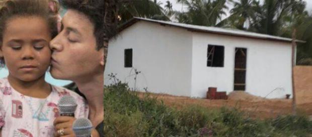 Casa de Rivânia sendo construída (Foto/Montagem) Casa de Rivânia sendo construída (Foto/Montagem)