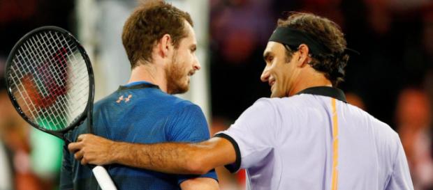 Los tenistas Roger Federer y Andy Murray. Los tenistas Roger Federer y Andy Murray.