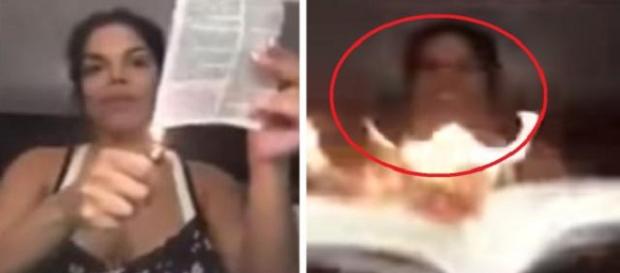 Day aparece em vídeo queimando a Bíblia Day aparece em vídeo queimando a Bíblia