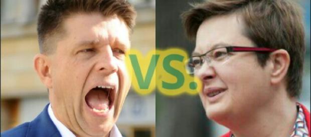 'Gruby Chińczyk' Lubnauer vs. 'Rumun' Petru (foto: youtube.com) 'Gruby Chińczyk' Lubnauer vs. 'Rumun' Petru (foto: youtube.com)