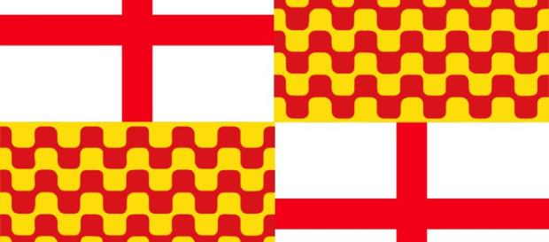 La bandera de la futura comunidad autónoma, de prosperar la idea. La bandera de la futura comunidad autónoma, de prosperar la idea.