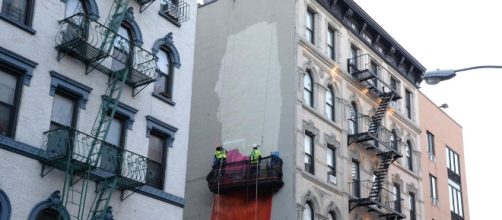A New York un'artista ha dipinto un enorme organo genitale maschile sulla facciata di un edificio. Contestata