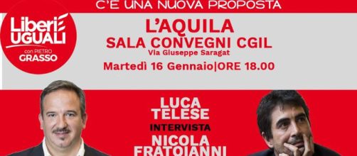 Locandina FB dell'evento del 16 Gennaio con Nicola Fratoianni
